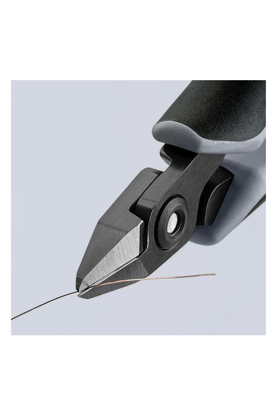 Oldalcsípő fogó precíziós-elektronikai ESD 64HRC max.d0,8mm szürke normál 125mm KNIPEX - 7962125ESD