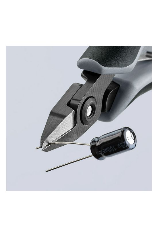 Oldalcsípő fogó precíziós-elektronikai ESD 64HRC max.d0,8mm szürke normál 125mm KNIPEX - 7962125ESD