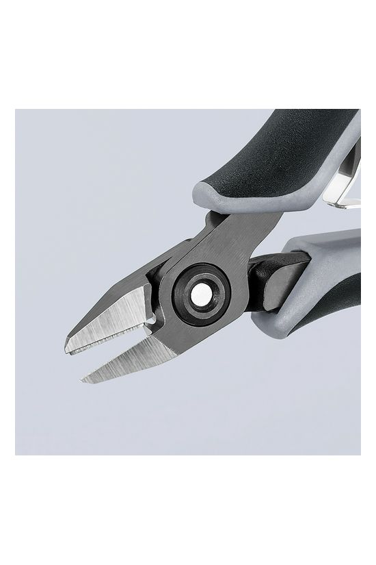 Oldalcsípő fogó precíziós-elektronikai ESD 64HRC max.d0,8mm szürke normál 125mm KNIPEX - 7962125ESD