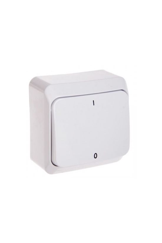 Prima 102 2P kapcsoló betét komplett házban fehér falonkívüli IP20 1- billentyű/gomb Schneider - WDE001020