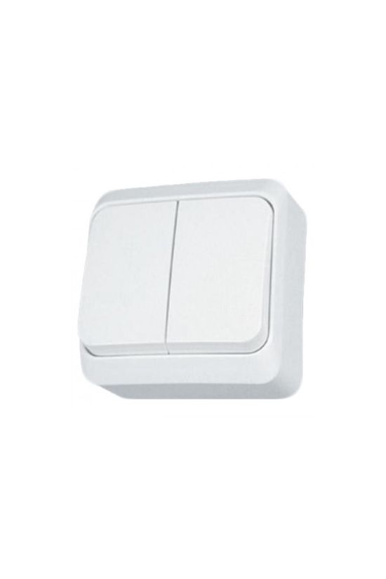 Prima 105 2x1P csillárkapcsoló betét komplett házban fehér falonkívüli IP20 1- Schneider - WDE001050