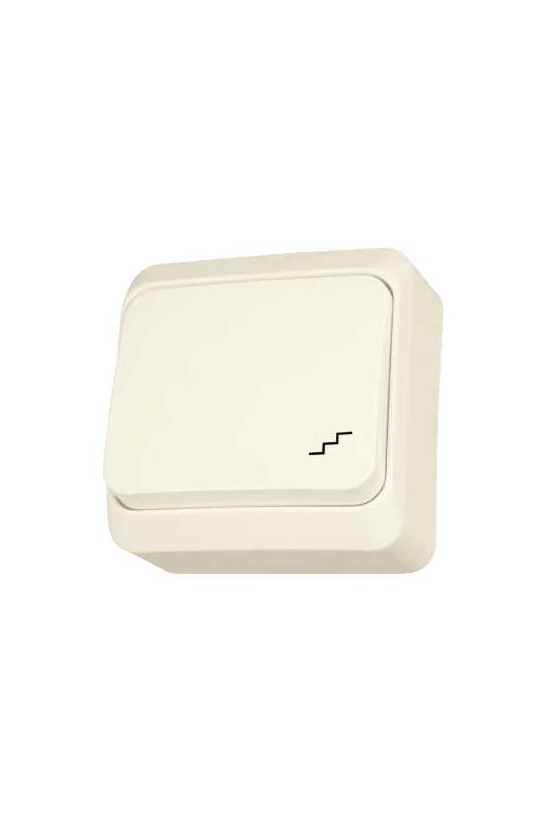 Prima 106 váltókapcsoló betét komplett házban bézs falonkívüli IP20 1- billentyű/gomb Schneider - WDE001160