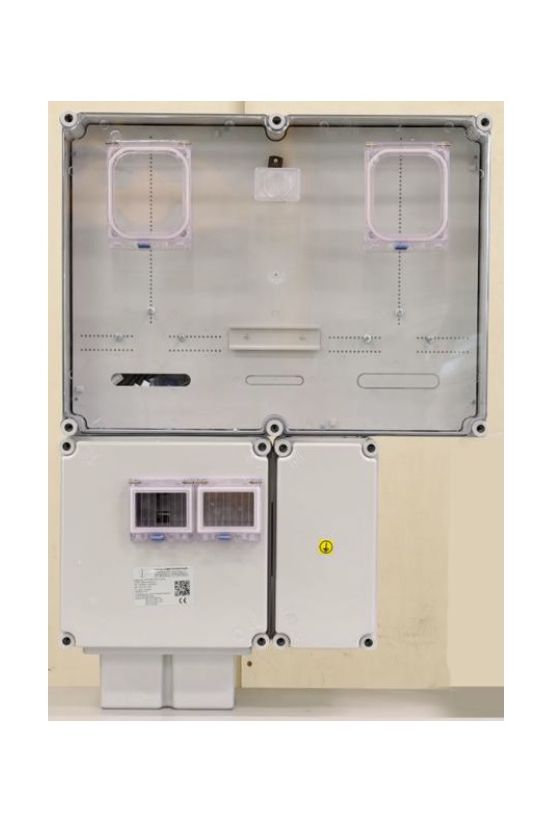 1/3F mérőszekrény 1xM63.80A+1xV32 földkábeles 1-szintes 1 2M PVT 6075 Á-V Fm-K-U Csatári Plast - CSP24.E126