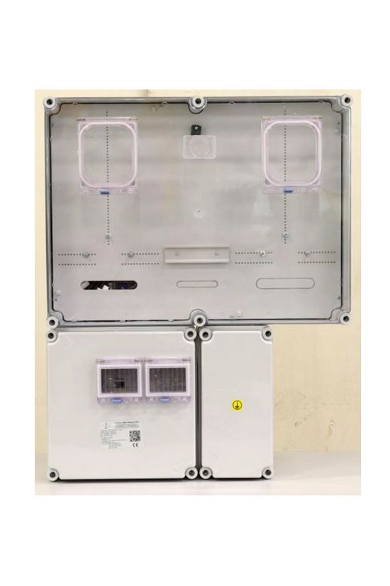 1/3F mérőszekrény 1xM63.80A+1xV32 szabadvezetékes 1-szintes 1 PVT 6075 Á-V Fm-SZ-U Csatári Plast - CSP24.E125