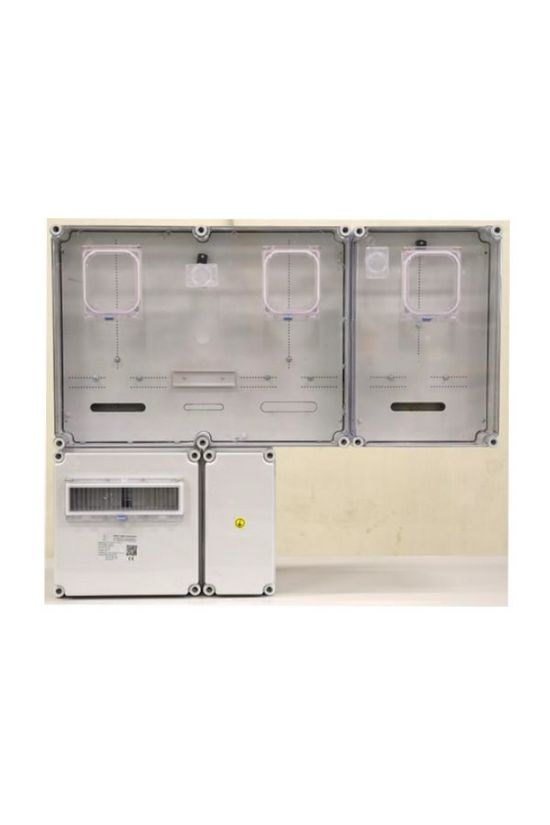 1/3F mérőszekrény 1xM63.80A+1xV32+1xH63.80A szabadvezetékes 2 PVT 7590 Á-V-H Fm-SZ-U Csatári Plast - CSP24.E127