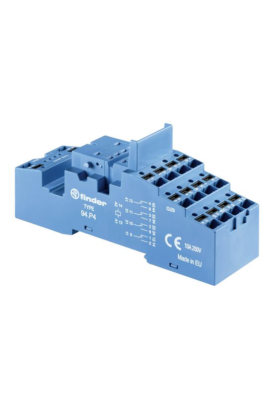 Reléfoglalat 55.32/34-hez dugaszolós DIN (kalap)sín 35mm 94.P4 FINDER - 94P4