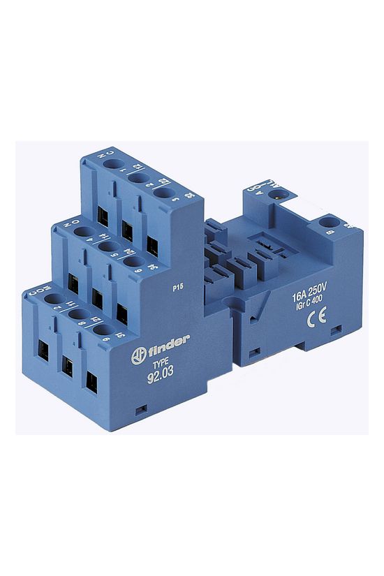 Reléfoglalat 60.32/33-hoz csavaros DIN (kalap)sín 35mm 92.03 FINDER - 9203