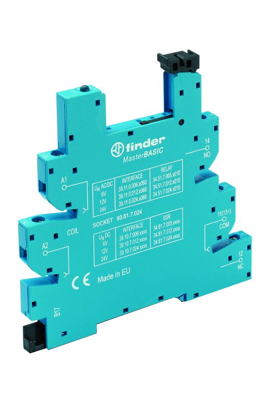 Reléfoglalat csavaros DIN (kalap)sín 35mm 93.61.7.024 FINDER - 93617024