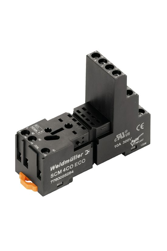 Reléfoglalat DRM-hez csavaros DIN (kalap)sín 35mm 14-tűs SCM 4CO ECO Weidmüller - 7760056264