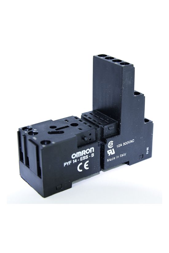Reléfoglalat MY4/H3YN/G3F-hez csavaros DIN (kalap)sín 35mm 14-tűs PYF14-ESS-B OMRON - 371510