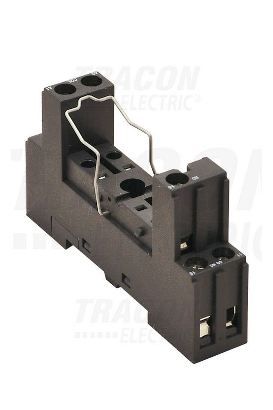 Reléfoglalat PRxx-1V-hez csavaros DIN (kalap)sín 35mm 8-tűs TRACON - RSPSF-08AE