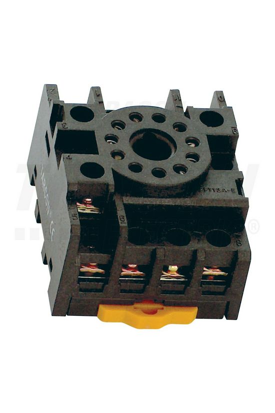 Reléfoglalat RM/RT11-hez csavaros DIN (kalap)sín 35mm 11-tűs TRACON - PF11-3A