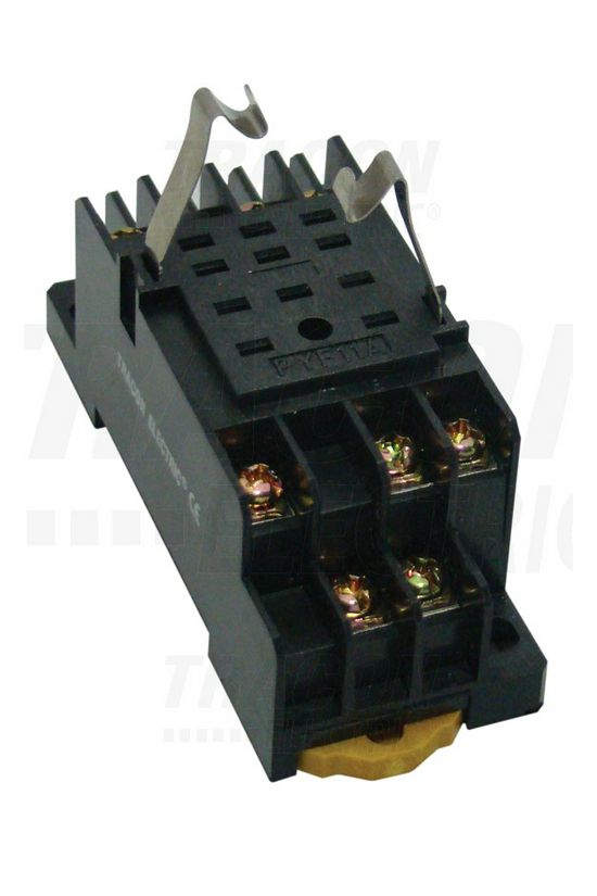 Reléfoglalat RM12-höz csavaros DIN (kalap)sín 35mm 11-tűs TRACON - RSPYF-11A