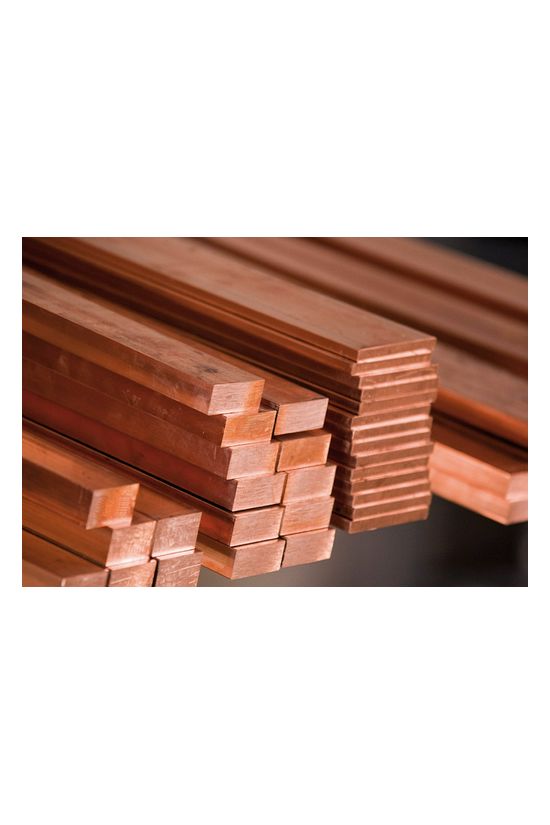 Réz (Cu) gyűjtősín (1,78kg/m) lapos 20mmx 10mmx 4000mm ABM - BMA0013_02010