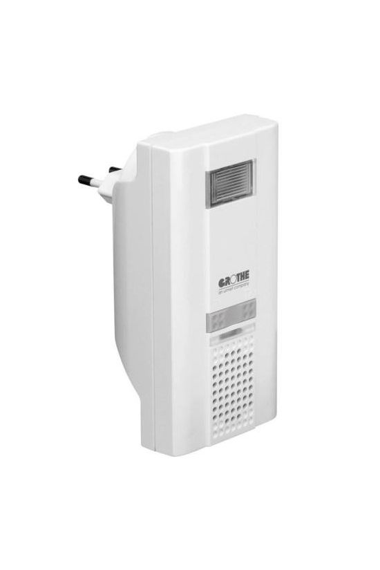 RF dallamcsengő 16dallam vaku dugaljba 500m-hatótáv 80dB fehér műanyag MISTRAL 400M E GROTHE - 43311