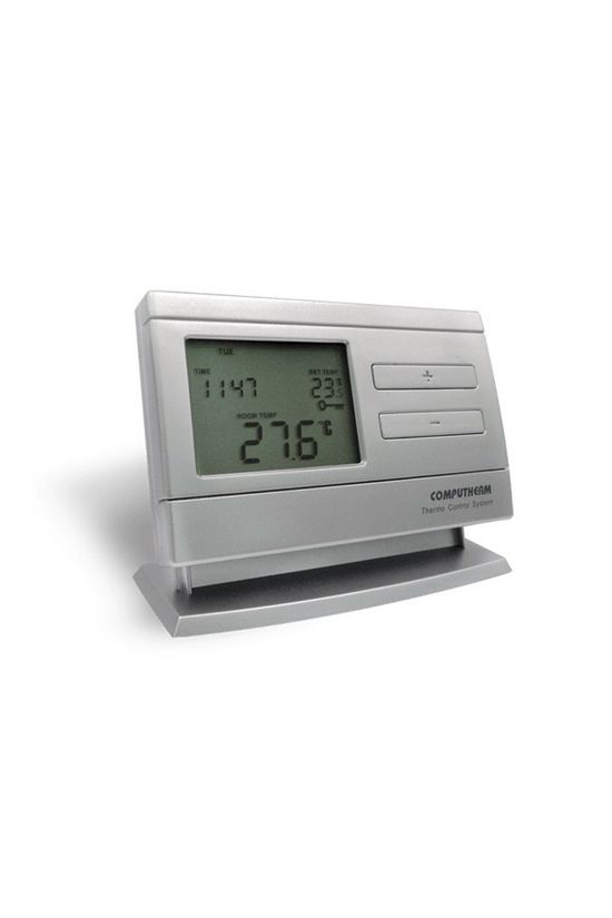 RF szobatermosztát programozható LCD (2xAA1,5V-elemes) vevő nélkül digitális 5-40°C QUANTRAX - Q8RFTX