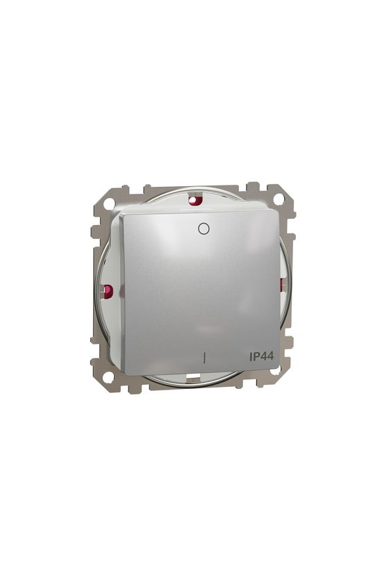 SednaÚj 102 2P kapcsoló betét adapterrel alumínium süllyesztett rugós IP44 Schneider - SDD213102