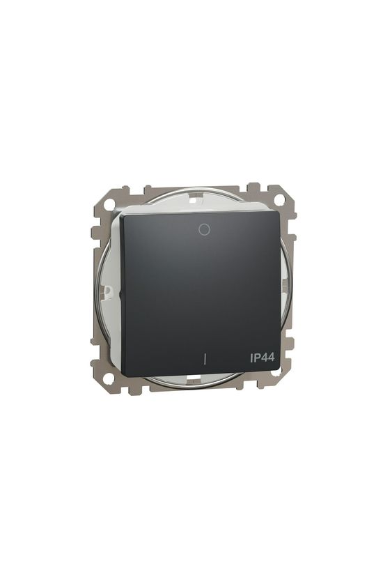 SednaÚj 102 2P kapcsoló betét adapterrel antracit süllyesztett rugós IP44 Schneider - SDD214102