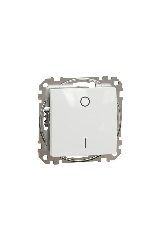 SednaÚj 102 2P kapcsoló betét adapterrel fehér süllyesztett rugós IP20 billentyű/gomb Schneider - SDD111162