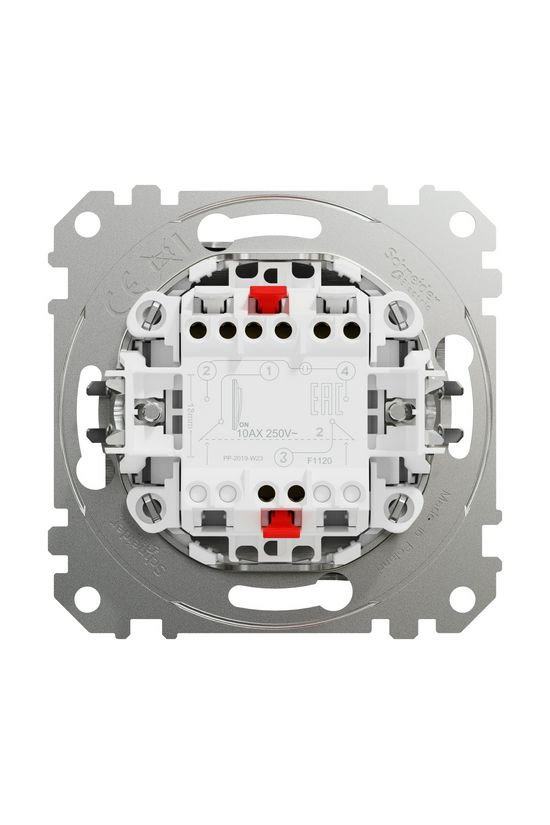 SednaÚj 102 2P kapcsoló betét adapterrel süllyesztett rugós IP20 billentyű/gomb Schneider - SDD170102