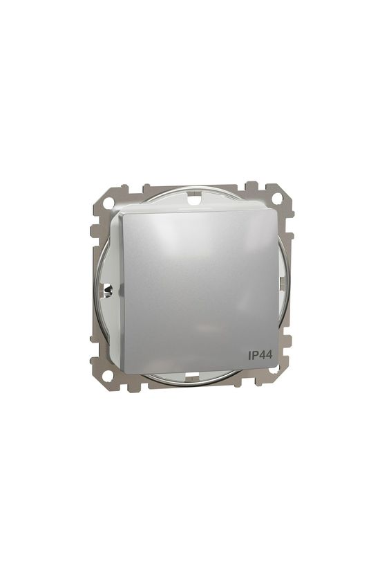 SednaÚj 106 váltókapcsoló betét adapterrel alumínium süllyesztett rugós IP44 Schneider - SDD213106