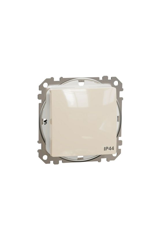 SednaÚj 106 váltókapcsoló betét adapterrel bézs süllyesztett rugós IP44 billentyű/gomb Schneider - SDD212106