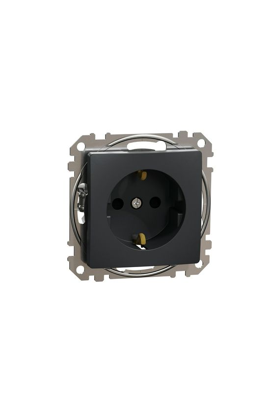 SednaÚj 162 dugalj földelt gyerekzárral antracit IP20 süllyesztett szorítókapcsos Schneider - SDD114022