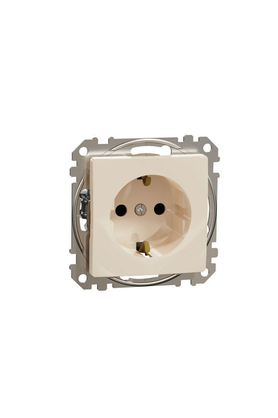 SednaÚj 162 dugalj földelt gyerekzárral bézs IP20 süllyesztett szorítókapcsos Schneider - SDD112022