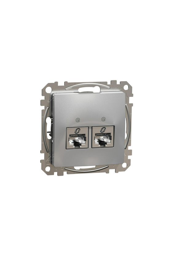 SednaÚj adatcsatlakozó dugalj STP RJ45 8(8) Cat6 süllyesztett alumínium Schneider - SDD113462S