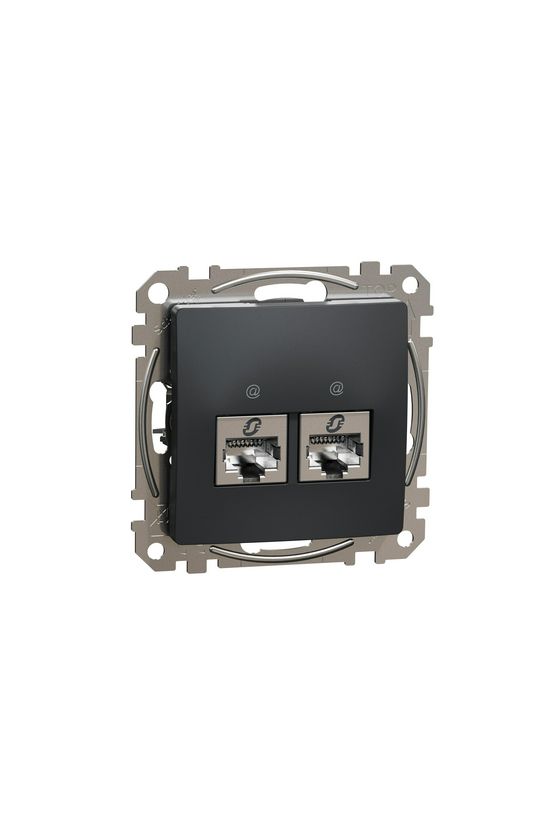 SednaÚj adatcsatlakozó dugalj STP RJ45 8(8) Cat6 süllyesztett antracit Schneider - SDD114462S