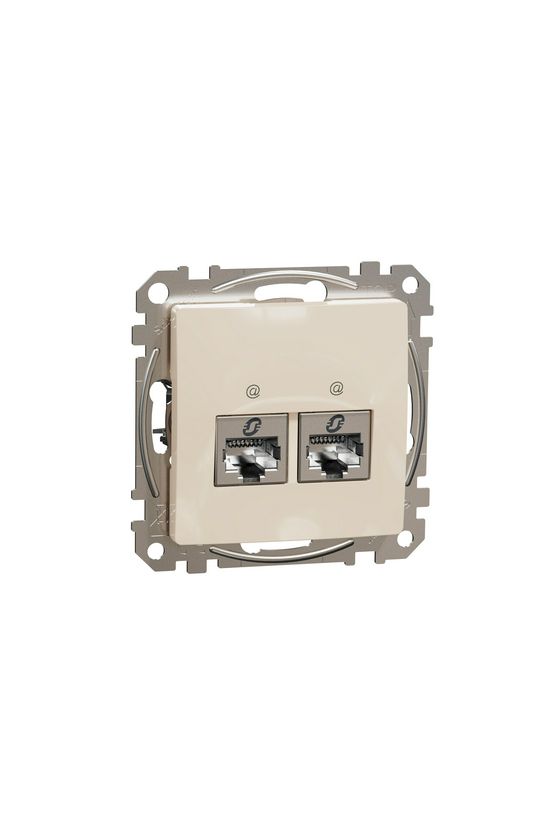 SednaÚj adatcsatlakozó dugalj STP RJ45 8(8) Cat6A(IEC) falonkívüli süllyesztett bézs Schneider - SDD112467S