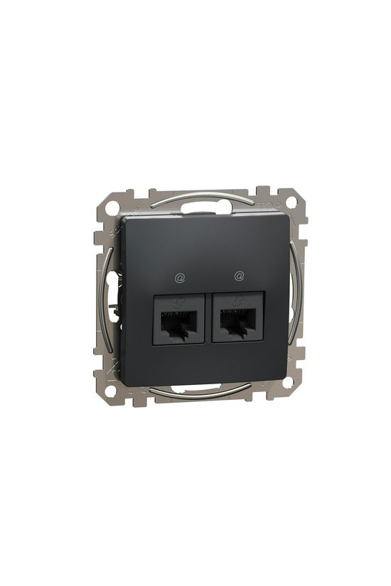 SednaÚj adatcsatlakozó dugalj UTP RJ45 8(8) Cat6 süllyesztett antracit Schneider - SDD114462