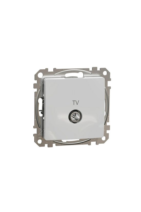 SednaÚj antenna aljzat betét közp. fedéllel TV koax átmenő 7dB műanyag alumínium Schneider - SDD113474