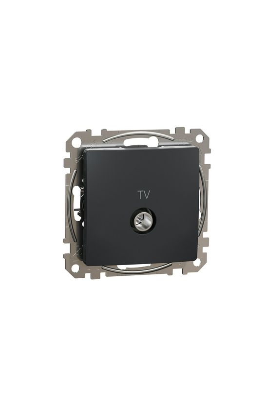 SednaÚj antenna aljzat betét közp. fedéllel TV koax átmenő 7dB műanyag antracit Schneider - SDD114474