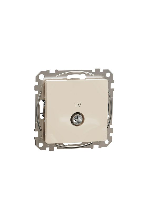 SednaÚj antenna aljzat betét közp. fedéllel TV koax átmenő 7dB műanyag bézs Schneider - SDD112474