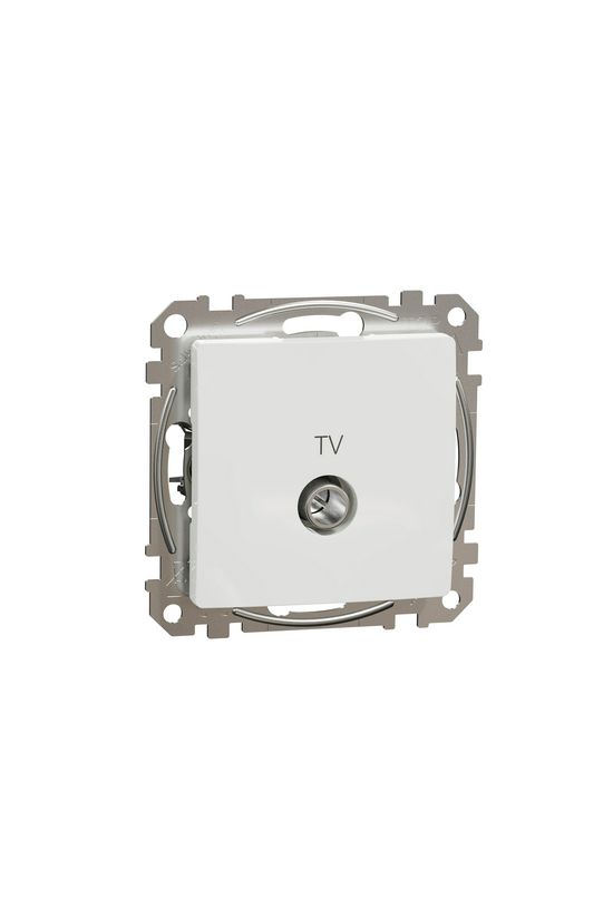 SednaÚj antenna aljzat betét közp. fedéllel TV koax végzáró 4dB műanyag fehér Schneider - SDD111471