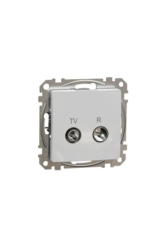 SednaÚj antenna aljzat betét közp. fedéllel TV-R koax átmenő 7dB műanyag alumínium Schneider - SDD113474R