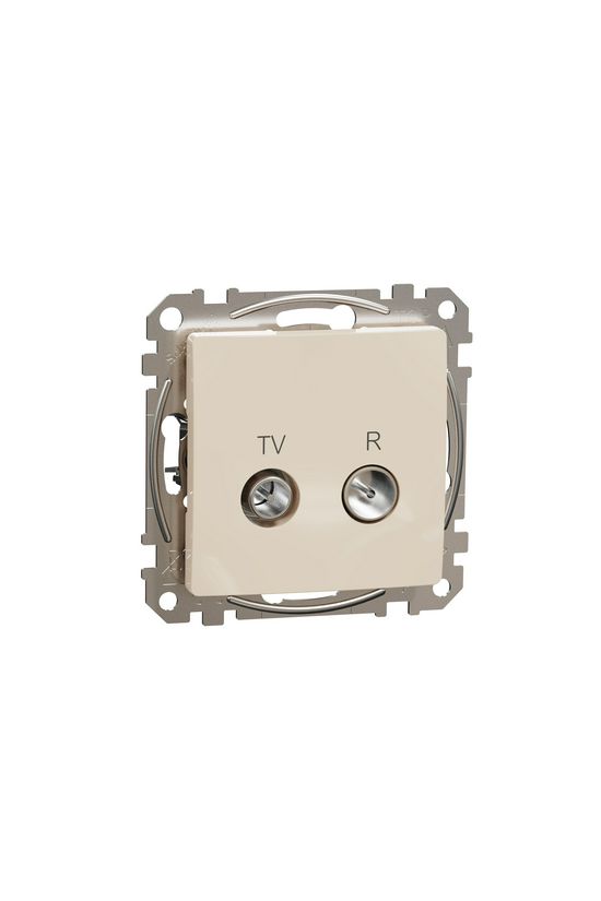 SednaÚj antenna aljzat betét közp. fedéllel TV-R koax átmenő 7dB műanyag bézs Schneider - SDD112474R