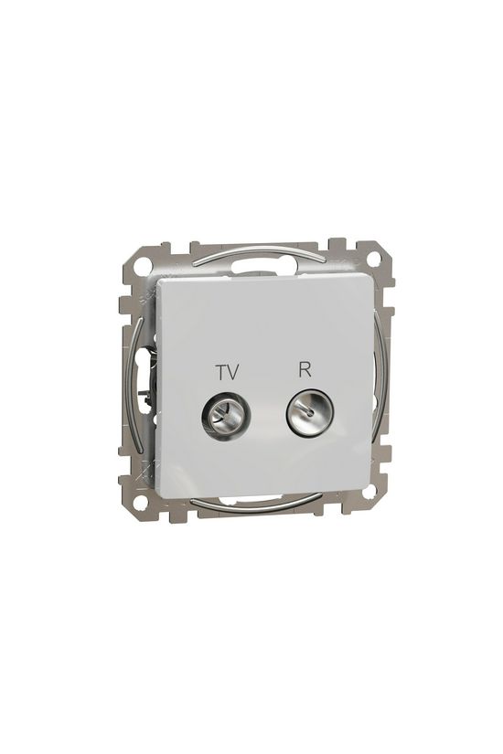 SednaÚj antenna aljzat betét közp. fedéllel TV-SAT koax átmenő 7dB műanyag alumínium Schneider - SDD113474S