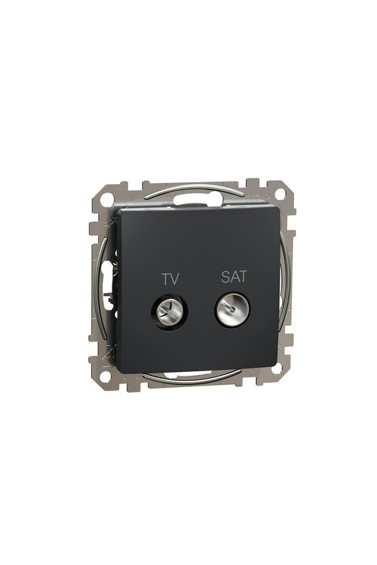 SednaÚj antenna aljzat betét közp. fedéllel TV-SAT koax átmenő 7dB műanyag antracit Schneider - SDD114474S