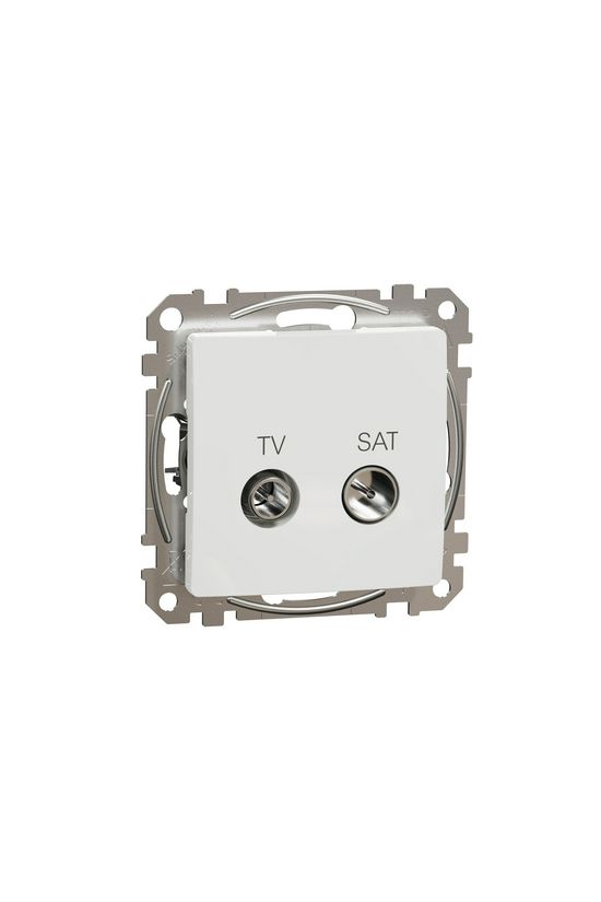 SednaÚj antenna aljzat betét közp. fedéllel TV-SAT koax átmenő 7dB műanyag fehér Schneider - SDD111474S