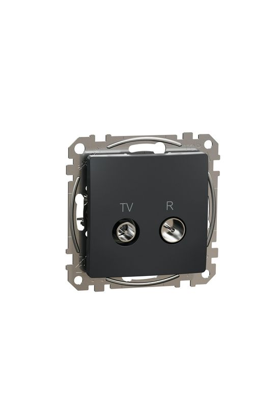 SednaÚj antenna aljzat betét közp. fedéllel TV-SAT koax végzáró 4dB műanyag antracit Schneider - SDD114471S