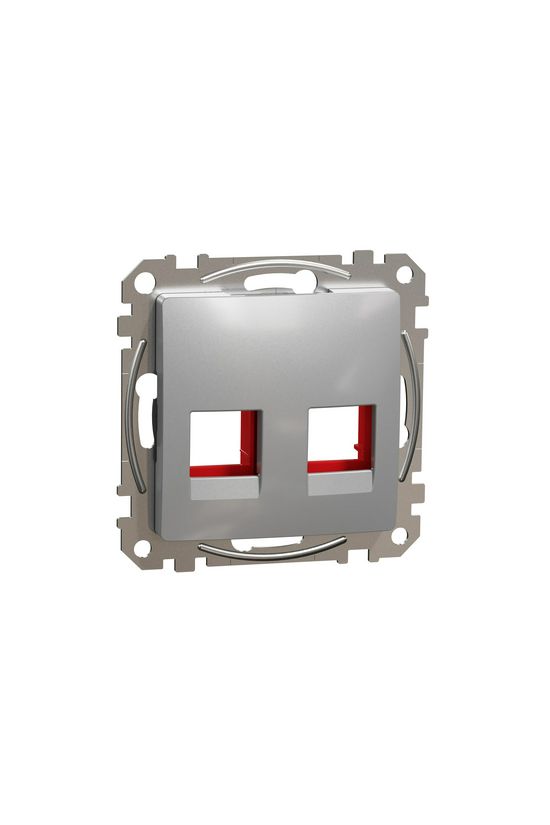 SednaÚj fedlap 2xRJ45 adatcsatlakozóhoz műanyag alumínium címketartó nélkül KRONE Schneider - SDD113441C