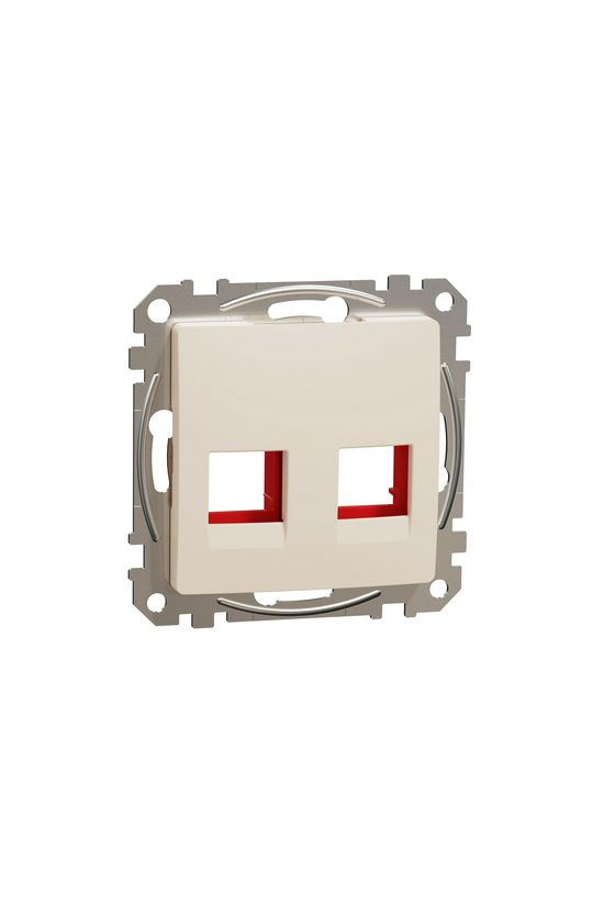 SednaÚj fedlap 2xRJ45 adatcsatlakozóhoz műanyag bézs címketartó nélkül KRONE Schneider - SDD112441C