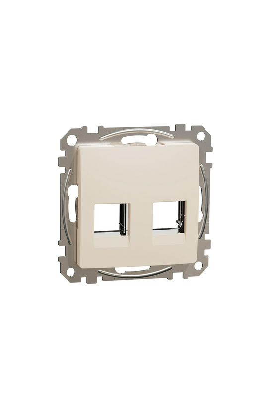 SednaÚj fedlap 2xRJ45 adatcsatlakozóhoz műanyag bézs címketartó nélkül RDM Schneider - SDD112442C