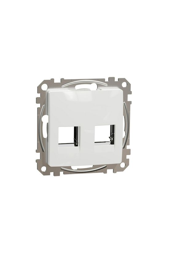 SednaÚj fedlap 2xRJ45 adatcsatlakozóhoz műanyag fehér címketartó nélkül RDM Schneider - SDD111442C