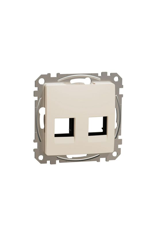 SednaÚj fedlap RJ45 adatcsatlakozóhoz műanyag bézs címketartó nélkül AMP MOLEX KELINE Schneider - SDD112444C