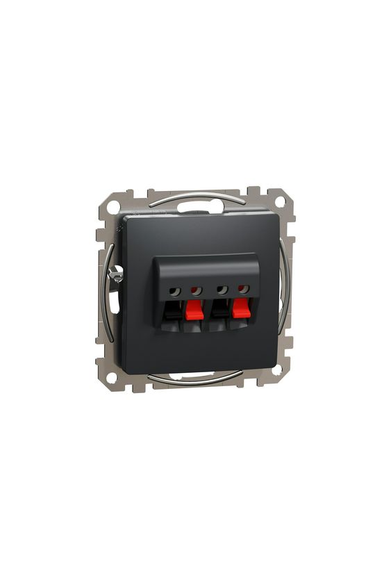 SednaÚj hangfalcsatlakozó rugófeszítéses dupla sztereó 2xRJ45 lakkozott fényes antracit Schneider - SDD114411