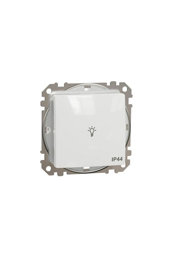 SednaÚj N101 nyomó betét közp. fedéllel 1- nyomógomb fehér lámpa IP44 jelzőfény műanyag Schneider - SDD211132