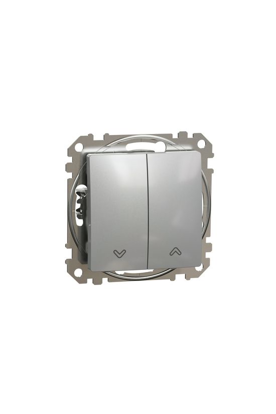 SednaÚj redőnykapcsoló 4P betét közp. fedéllel R105 1P kapcsoló billentyűs alumínium Schneider - SDD113104